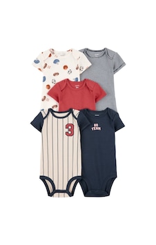 Carter's Layette Erkek Bebek Kısa Kollu 5'li Body 1t008810 Çok Renkli Carter's Layette Erkek Bebek Kısa Kollu 5'li Body 1t008810 Çok Renkli