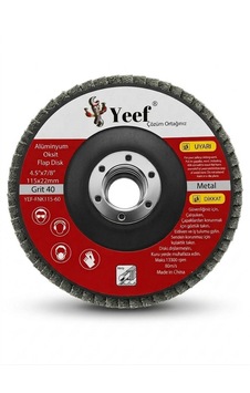 Yeef Aliminyum Metal Flap Disk 40 Grit