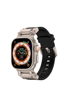 Apple Uyumlu Watch Ultra 49mm Zore Krd-101 Titanyum Metal Başlıklı Silik Apple Uyumlu Watch Ultra 49mm Zore Krd-101 Titanyum Metal Başlıklı Silik