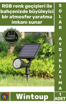 Solar Güneş Enerjili Dış Mekan Aydınlatma Su Geçirmez Dekoratif Solar 7w Kazıklı Rgb Bahçe Armatürü