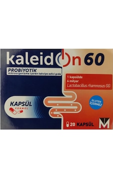 Kaleidon Probiyotik Mikroorganizma İçeren Takviye Edici Gıda 60 Mg 20 Kapsül Kaleidon Probiyotik Mikroorganizma İçeren Takviye Edici Gıda 60 Mg 20 Kapsül