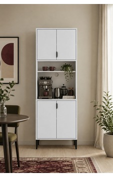 Goodnight Home Armon Mini 4 Kapaklı Kahve Köşesi Stüdyo Mutfak 64x190x44 Cm Antrasit Modern Tasarım Beyaz - 914345286 Beyaz Goodnight Home Armon Mini 4 Kapaklı Kahve Köşesi Stüdyo Mutfak 64x190x44 Cm Antrasit Modern Tasarım Beyaz - 914345286 Beyaz
