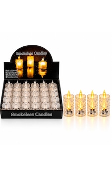 24 Adet Büyük Boy Pilli Kristal Mika Led Mum Çap : 3.8cm Yükseklik : 9cm İ10-015 Renkli 24 Adet Büyük Boy Pilli Kristal Mika Led Mum Çap : 3.8cm Yükseklik : 9cm İ10-015 Renkli