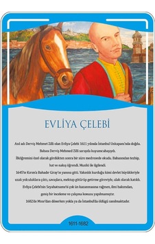Türk Büyükleri - Evliya Çelebi Afişi Türk Büyükleri - Evliya Çelebi Afişi