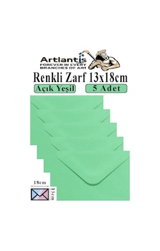 Renkli Zarf 13x18 Cm 5 Adet Renkli Mektup Zarfı Renkli Davetiye Zarfı Kartpostal Çekiliş Hediye Zarfı Açık Yeşil Renkli Zarf 13x18 Cm 5 Adet Renkli Mektup Zarfı Renkli Davetiye Zarfı Kartpostal Çekiliş Hediye Zarfı Açık Yeşil