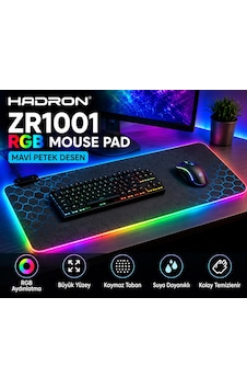 Hadron Zr1001 Mavi Petek Desenli Rgb Ledli Mouse Pad 300 X 800 Mm Hadron Zr1001 Mavi Petek Desenli Rgb Ledli Mouse Pad 300 X 800 Mm
