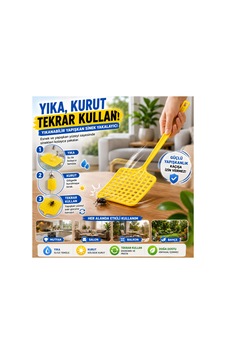 Yıkanabilir Yapışkan Sinek Yakalayıcı Aparat - Tekrar Kullanılabilir Pratik Sinek Öldürücü Raket - 890294662 Yıkanabilir Yapışkan Sinek Yakalayıcı Aparat - Tekrar Kullanılabilir Pratik Sinek Öldürücü Raket - 890294662