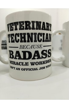 Lexroo Veterinary Technician Badass Miracle Worker Kupa - Veteriner Teknisyeni Seramik Bardak 325ml Çok Renkli Lexroo Veterinary Technician Badass Miracle Worker Kupa - Veteriner Teknisyeni Seramik Bardak 325ml Çok Renkli