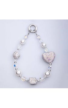 Lexroo Parlayan Taş Tasarımlı 30mm Dot Drill Heart Telefon Bilek Askı İpi - Colorful Lexroo Parlayan Taş Tasarımlı 30mm Dot Drill Heart Telefon Bilek Askı İpi - Colorful