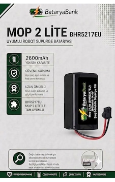 Xiaomi Mop 2 Lite Bhr5217eu Uyumlu Robot Süpürge Bataryası 14.4v 2600mah Li-ion Şarjlı Pil Xiaomi Mop 2 Lite Bhr5217eu Uyumlu Robot Süpürge Bataryası 14.4v 2600mah Li-ion Şarjlı Pil