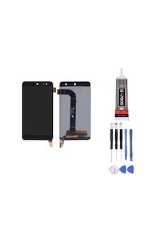 General Mobile Gm 4g Uyumlu Lcd Ekran Çıtasız Siyah + Montaj Kiti