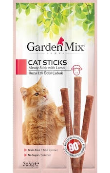 Garden Mix Kuzu Etli Kedi Stick Ödül Maması 3 x 5 G Garden Mix Kuzu Etli Kedi Stick Ödül Maması 3 x 5 G
