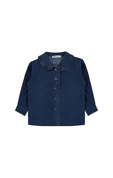 Civil Girls Fırfır Detaylı Denim 2-5 Yaş Gömlek - Mavi Civil Girls Fırfır Detaylı Denim 2-5 Yaş Gömlek - Mavi