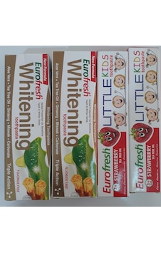 Farmasi Eurofresh Whitening Diş Macunu 2 x 112 G + Little Kids Çocuk Diş Macunu 2 x 50 G Farmasi Eurofresh Whitening Diş Macunu 2 x 112 G + Little Kids Çocuk Diş Macunu 2 x 50 G