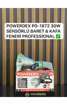 Powerdex Pd-1872 30w Profesyonel Sensörlü Baret Ve Kafa Feneri Siyah