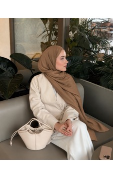 Luluscarf Rami Pamuk Düz Renk Yumuşak Tesettür Şal Camel Luluscarf Rami Pamuk Düz Renk Yumuşak Tesettür Şal Camel