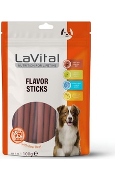 Lavital Sığır Etli Yumuşak Çubuk Köpek Ödülü 100 Gr Lavital Sığır Etli Yumuşak Çubuk Köpek Ödülü 100 Gr