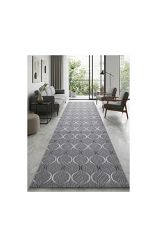 Geometrik Damla Desenli Gri Koridor Yolluğu Kaymaz Taban Yıkanabilir Salon Mutfak Halısı Geometrik Damla Desenli Gri Koridor Yolluğu Kaymaz Taban Yıkanabilir Salon Mutfak Halısı