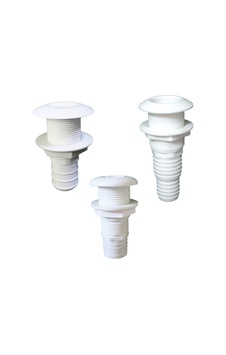 Thru-Hull Easy Mount 1 1/4". F/Hose 28/35mm. White