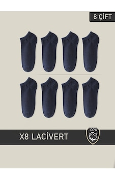 Bgk Unisex Patik Çorap 8 Çift Lacivert (8 Çift) Lacivert