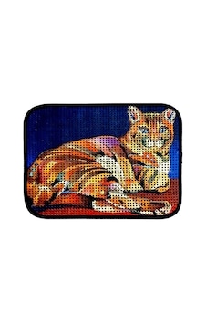 Miapet Elekli Kaplan Desenli Kedi Tuvalet Önü Paspası 60 x 45 CM Miapet Elekli Kaplan Desenli Kedi Tuvalet Önü Paspası 60 x 45 CM