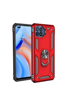 Oppo Reno 4 Lite Kılıf Tank Zırh Yüzüklü Mıknatıslı Standlı Kapak Vega Oppo Reno 4 Lite Kılıf Tank Zırh Yüzüklü Mıknatıslı Standlı Kapak Vega
