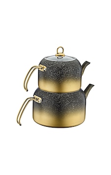 8250 Xl Andiamo 4 Parça Bio Granit Çerçeveli Cam Kapaklı Çaydanlık Gold Gold - Siyah 8250 Xl Andiamo 4 Parça Bio Granit Çerçeveli Cam Kapaklı Çaydanlık Gold Gold - Siyah