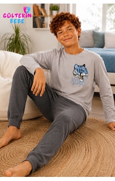 Tarık İnterlok Kumaş Çıta Baskılı Erkek Pijama Takımı 11-16 Yaş -ta4405470 - Gri Tarık İnterlok Kumaş Çıta Baskılı Erkek Pijama Takımı 11-16 Yaş -ta4405470 - Gri