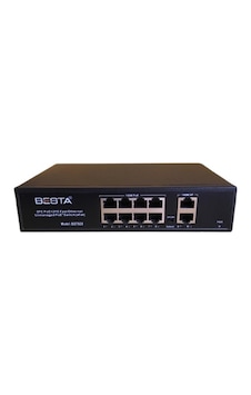 Besta BST-820G 8 Port 10/100 Poe + 2 Port 1000 Uplink Switch Besta BST-820G 8 Port 10/100 Poe + 2 Port 1000 Uplink Switch