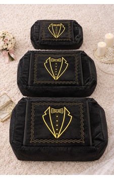3'lü Gelindamat Figür Fransız Güpür Çeyizlik Bohça Söz Nişan Gelin Damat Hurç Seti 60x40/50x40/40x30 Siyah 3'lü Gelindamat Figür Fransız Güpür Çeyizlik Bohça Söz Nişan Gelin Damat Hurç Seti 60x40/50x40/40x30 Siyah