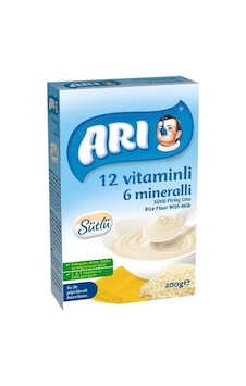 Arı 12 Vitaminli 6 Mineralli Sütlü Pirinç Unu 200 G Arı 12 Vitaminli 6 Mineralli Sütlü Pirinç Unu 200 G