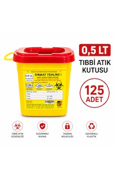 0,5 Lt Tıbbbi Atık Kutusu 125 Adet 0,5 Lt Tıbbbi Atık Kutusu 125 Adet