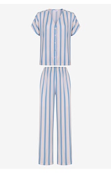 Penti Mavi Ella Çizgili Pantolon Pijama Takımı