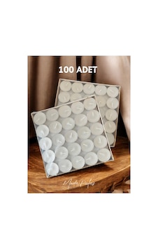 Sözen Mum Tealight 100'lü , Paket, Doğum Günü, Parti Mumue Beyaz