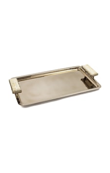 Mikasa Moor Bronz Traverten Mermer Kulplu Tepsi 52x30x7 Cm Mikasa Moor Bronz Traverten Mermer Kulplu Tepsi 52x30x7 Cm