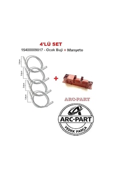 Çetintaş Ankastre Ocak Ateşleme Buji 4'lü Set + Manyeto Çakmak-ateşleme Jeneratörü Çetintaş Ankastre Ocak Ateşleme Buji 4'lü Set + Manyeto Çakmak-ateşleme Jeneratörü