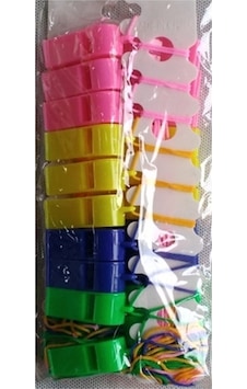Renkli Düdük Set Paket Plastik 5 Adet Set Renkli Düdük Karışık Renkli Düdük Set Paket Plastik 5 Adet Set Renkli Düdük Karışık