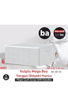 6 Adet Kulplu Mega Boy Döşek Hurcu Düzenleyici Tutma Kulplu Organizer Saklama Hurç No9- Ba040- 6 Adet Gri 6 Adet Kulplu Mega Boy Döşek Hurcu Düzenleyici Tutma Kulplu Organizer Saklama Hurç No9- Ba040- 6 Adet Gri