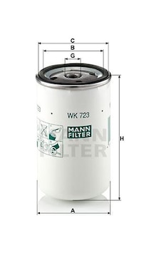 MANN WK723 Yakıt Filtresi Man G 10- G6 G9 G 90- M 90- MANN WK723 Yakıt Filtresi Man G 10- G6 G9 G 90- M 90-