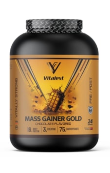Vitalest Mass Gainer Gold Chocolate Flavored 24 Servis Karbonhidrat Protein Tozu çikolata Vitalest Mass Gainer Gold Chocolate Flavored 24 Servis Karbonhidrat Protein Tozu çikolata