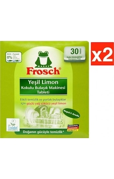 Frosch Yeşil Limonlu Bulaşık Deterjanı Tablet 2 x 30'lu Frosch Yeşil Limonlu Bulaşık Deterjanı Tablet 2 x 30'lu