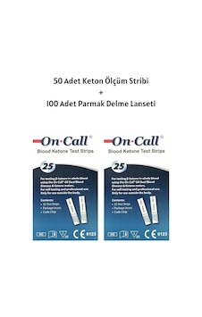On Call GK Dual Keton Ölçüm Stribi 50 Test + 100 Adet Lanset