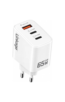 Linkage Lkc-61 Gan 65w Hızlı Şarj Adaptörü - 3 Çıkışlı 2x Usb-c Pd + 1x Usb-a Akıllı Güç Dağıtımlı Laptop, Tablet Ve Telefon Şarj Cihazı, Beyaz Linkage Lkc-61 Gan 65w Hızlı Şarj Adaptörü - 3 Çıkışlı 2x Usb-c Pd + 1x Usb-a Akıllı Güç Dağıtımlı Laptop, Tablet Ve Telefon Şarj Cihazı, Beyaz