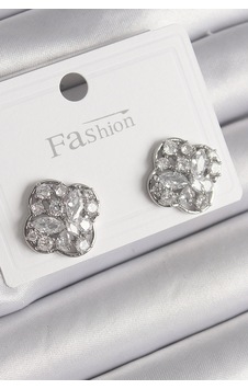 Buğz Pirinç Gümüş Renk Zirkon Taşlı Yonca Model Kadın Küpe Diğer 56519132 Buğz Pirinç Gümüş Renk Zirkon Taşlı Yonca Model Kadın Küpe Diğer 56519132