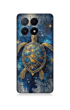 Xiaomi Poco X6 Pro Uyumlu Samanyolu Altında Kaplumbağa Desenli Silikon Kılıf Çok Renkli Xiaomi Poco X6 Pro Uyumlu Samanyolu Altında Kaplumbağa Desenli Silikon Kılıf Çok Renkli