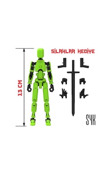 Robot 13 Dummy Yeşil Siyah Tüm Eklemleri Hareketli Aksiyon Figürü Oyuncak Robot 13 Dummy Yeşil Siyah Tüm Eklemleri Hareketli Aksiyon Figürü Oyuncak