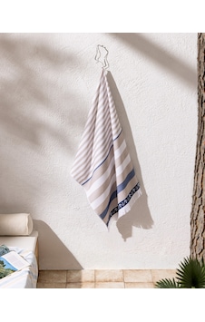 Alix %100 Pamuk Plaj Havlusu - Bej/lacivert - 70x150 Cm 8684427310359 Çok Renkli