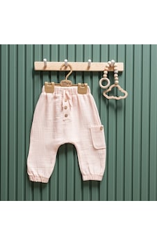 Tiffany Baby & Kids Tiffany Baby Müslin Theme Şalvar Düğmeli Alt 26006 Pudra