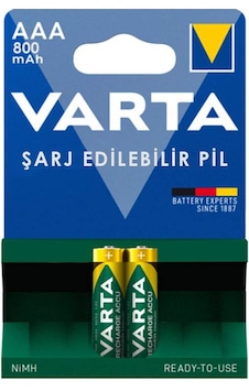 VARTA NI-MH 1.2V 800 MAH HR03 AAA ŞARJLI 2Lİ İNCE KALEM PİL VARTA NI-MH 1.2V 800 MAH HR03 AAA ŞARJLI 2Lİ İNCE KALEM PİL