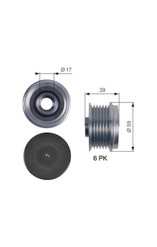 Gates Oap7113 Şarj Dinamo Alternatör Kasnağı Astra H-corsa C-d-comboc-d-merıva-tıgra-doblo-fıorıno-punto-palıo- 1.0-1.2-1.4-1.3 Cdtı 93192215-77364723-6204229-6204286 Gates Oap7113 Şarj Dinamo Alternatör Kasnağı Astra H-corsa C-d-comboc-d-merıva-tıgra-doblo-fıorıno-punto-palıo- 1.0-1.2-1.4-1.3 Cdtı 93192215-77364723-6204229-6204286